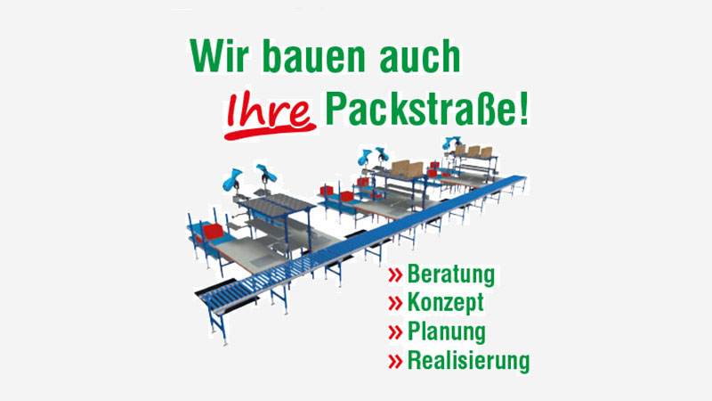 Wir bauen auch Ihre Packstraße