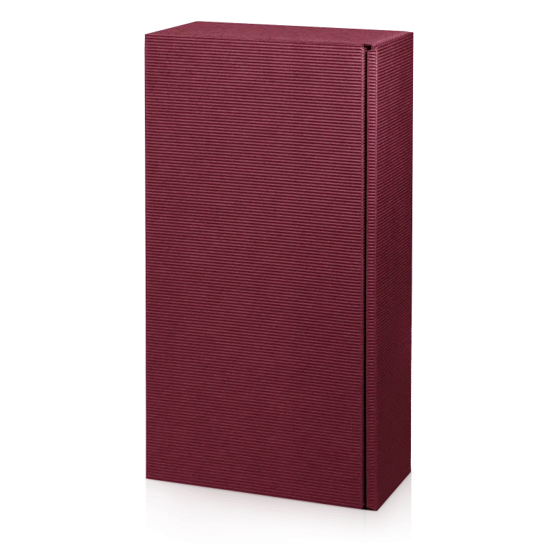 Faltschachtel Modern Welle Bordeaux 2er