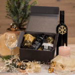 Geschenkbox Moderne Welle Schwarz und Natur