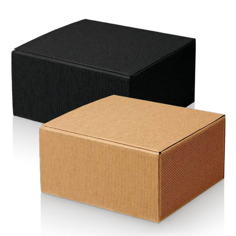 Geschenkbox Moderne Welle Schwarz und Natur