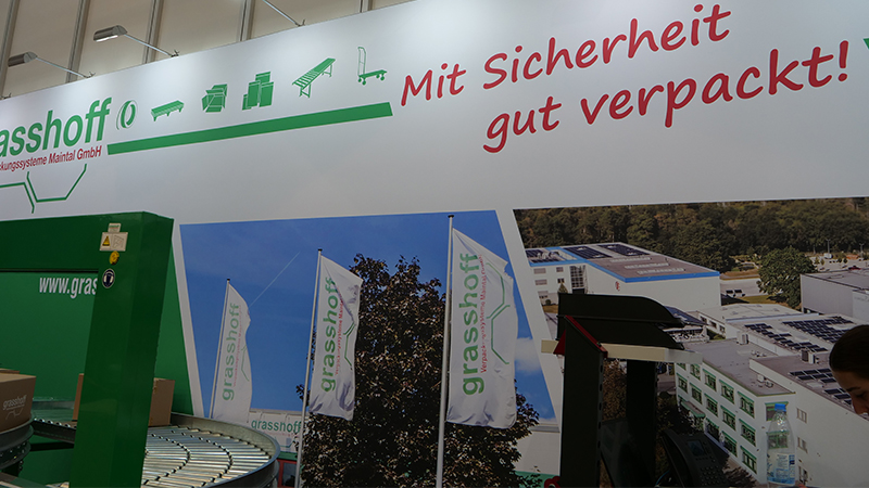 Logimat 2023 Messestand Rückwand