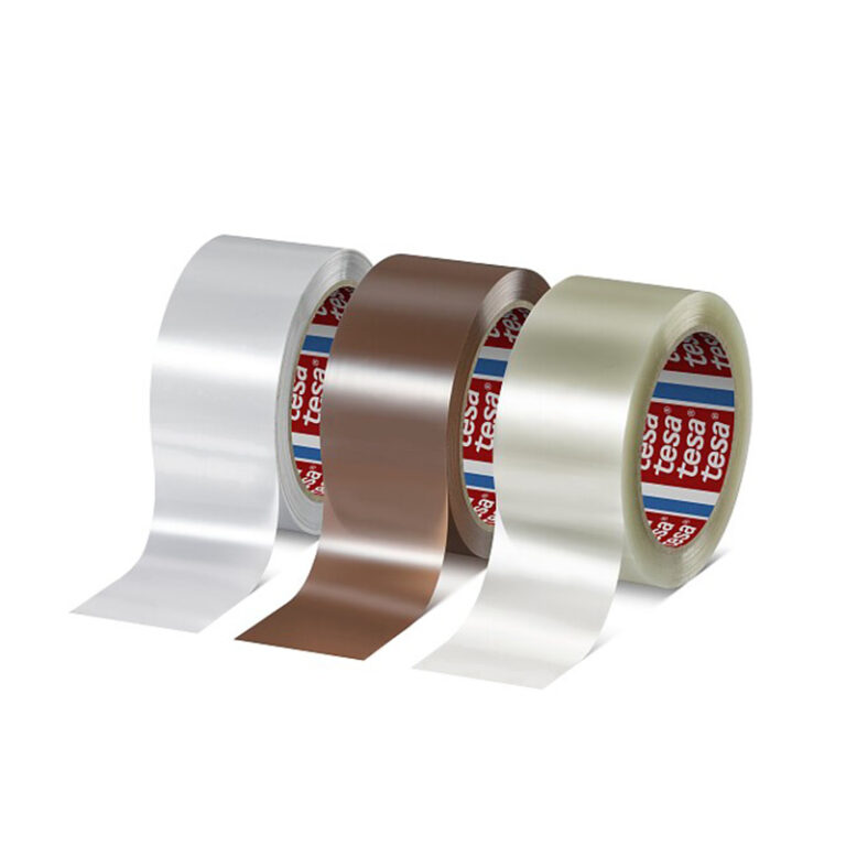 tesa 60416 PET Klebeband weiß braun transparent