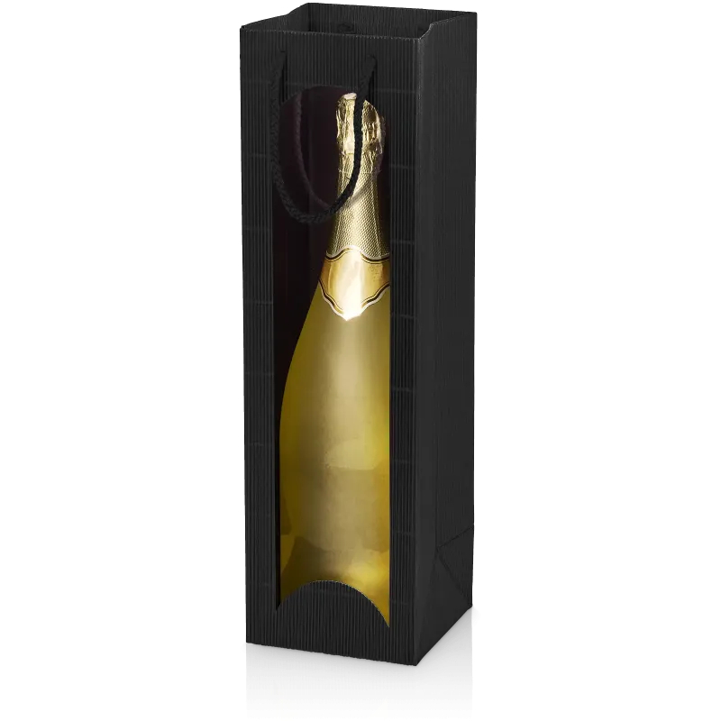 Tragetasche Offene Welle Schwarz Magnum mit Fenster