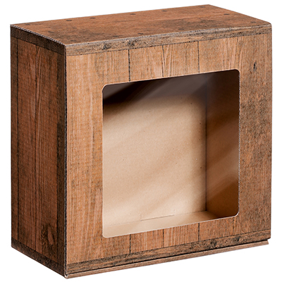 Geschenkbox Vintage mit Fenster mittel