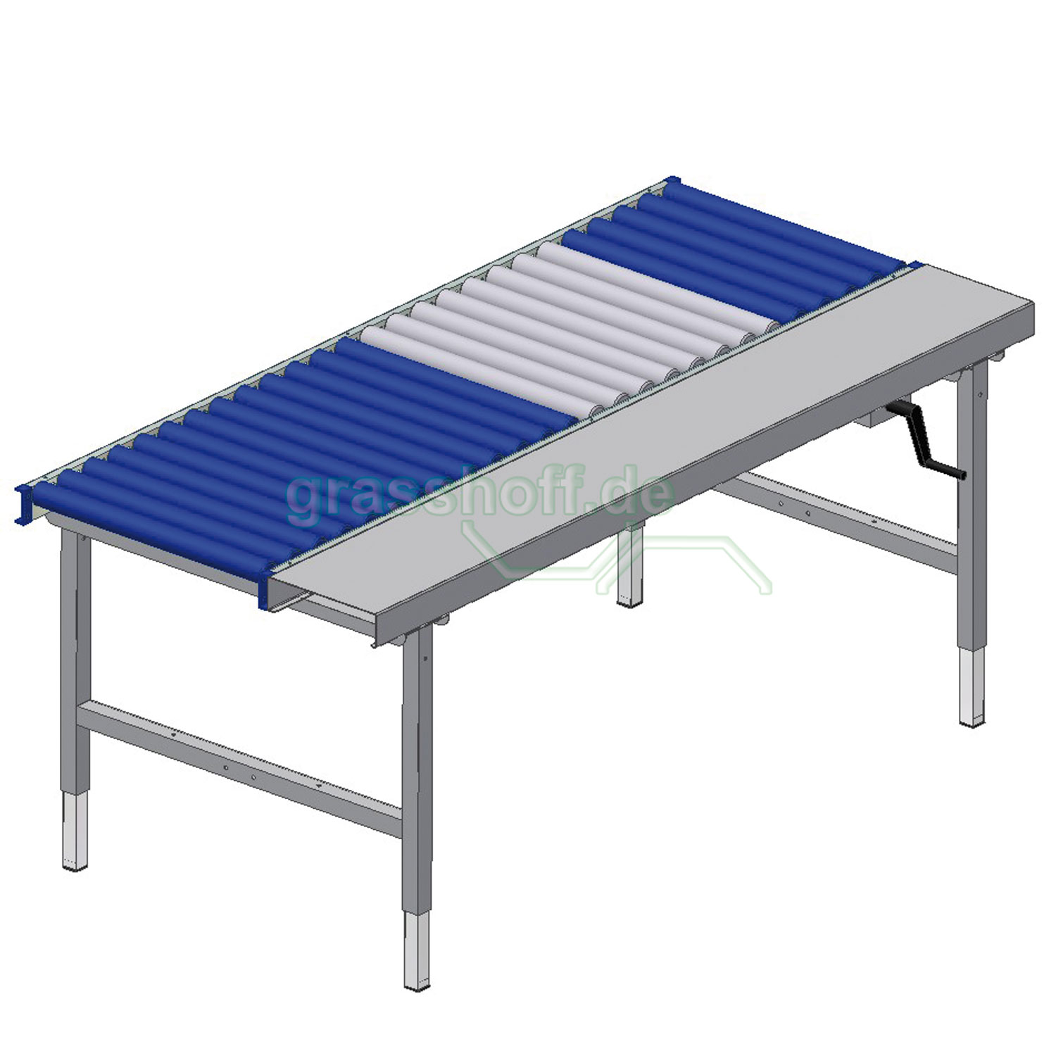 Rocholz Packtisch-System 2000 Packtisch-System 2000, Rollenbahntisch mit Arbeitsfläche und Waage_352211