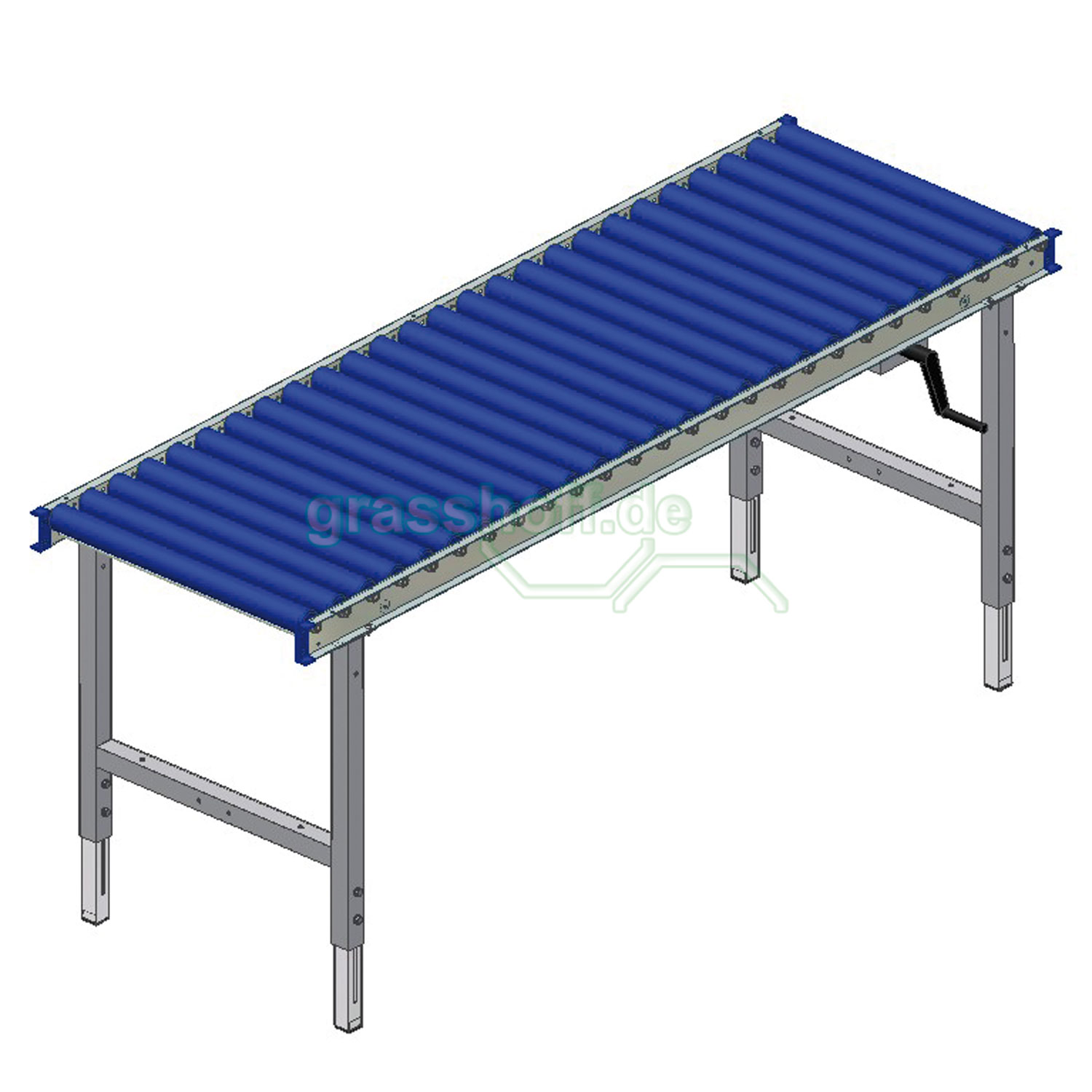 Rocholz Packtisch-System 2000 Rollenbahntisch ohne Arbeitsfläche höhenverstellbar_352253