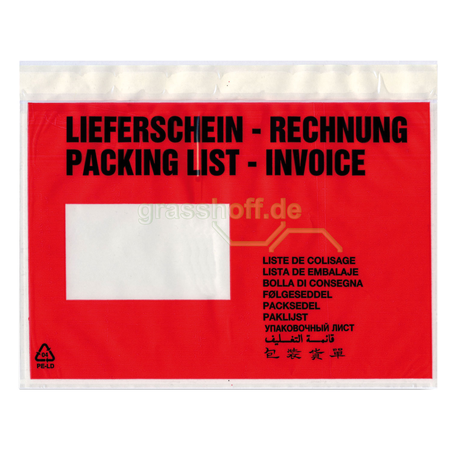 Lieferscheintasche C6 rot