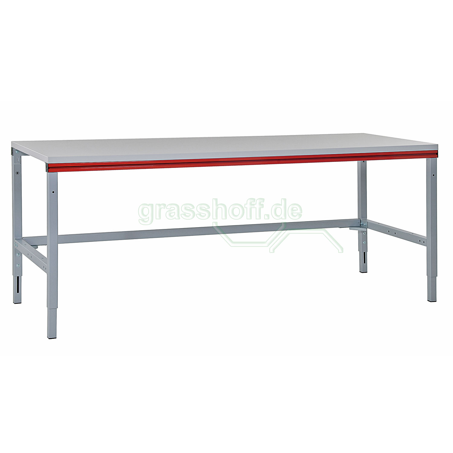 Rocholz Packtisch System Flex Grundtisch 1600x800mm rubinrot_354206