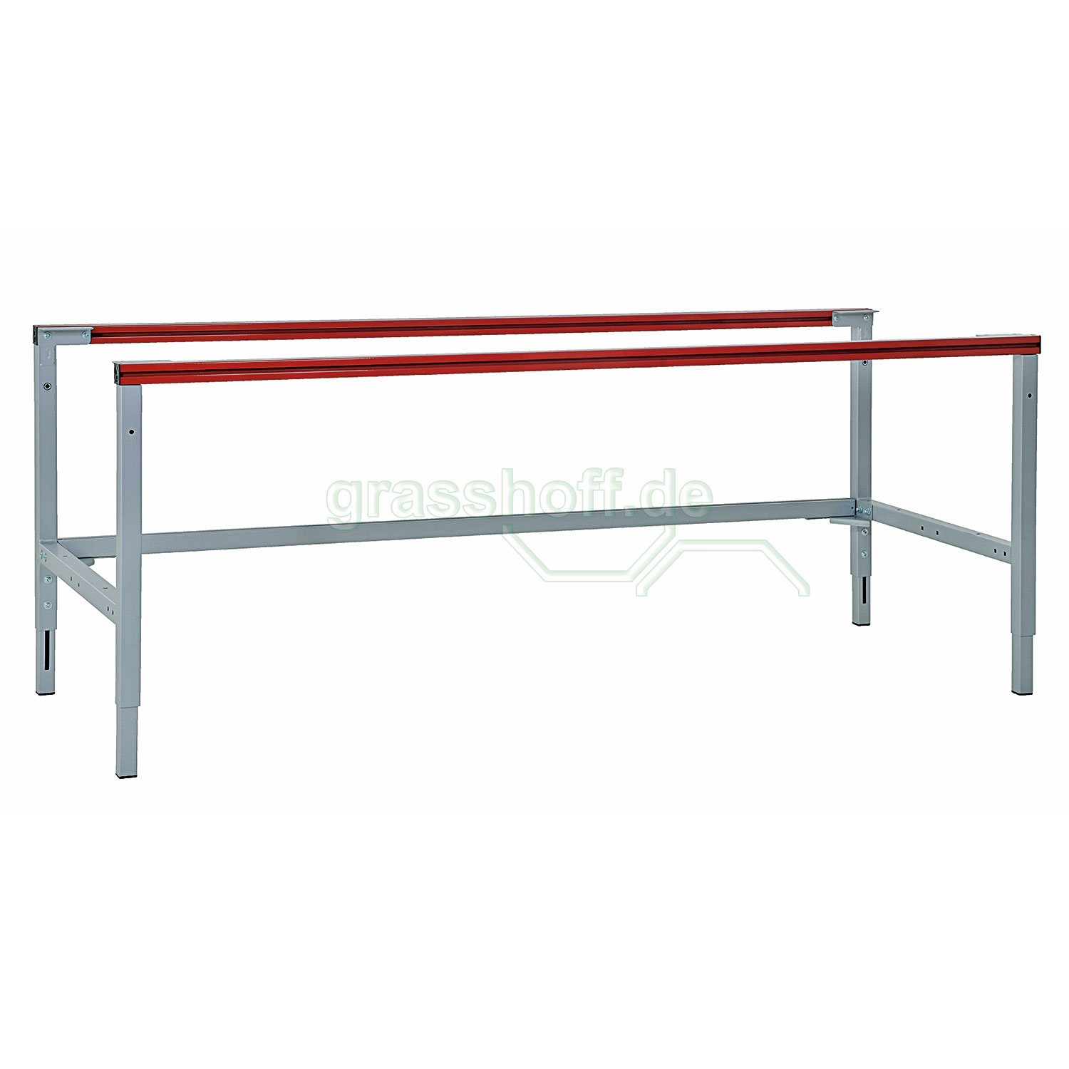 Rocholz Packtisch System Flex Tischgestell M 1600x800mm elektrisch höhenverstellbar rubinrot_354217