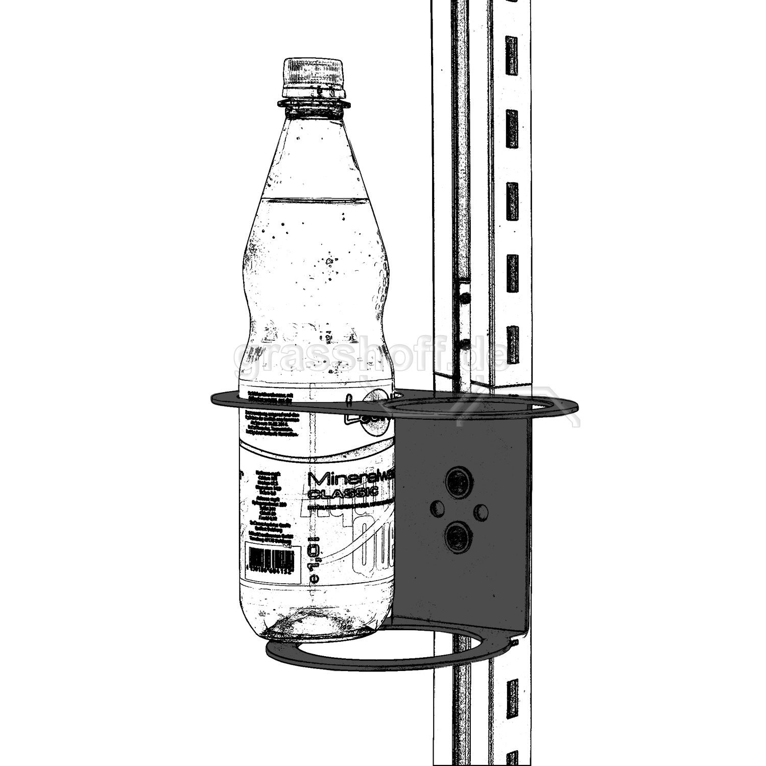 Rocholz Packtisch System Flex Getränkehalter weißalu_354277