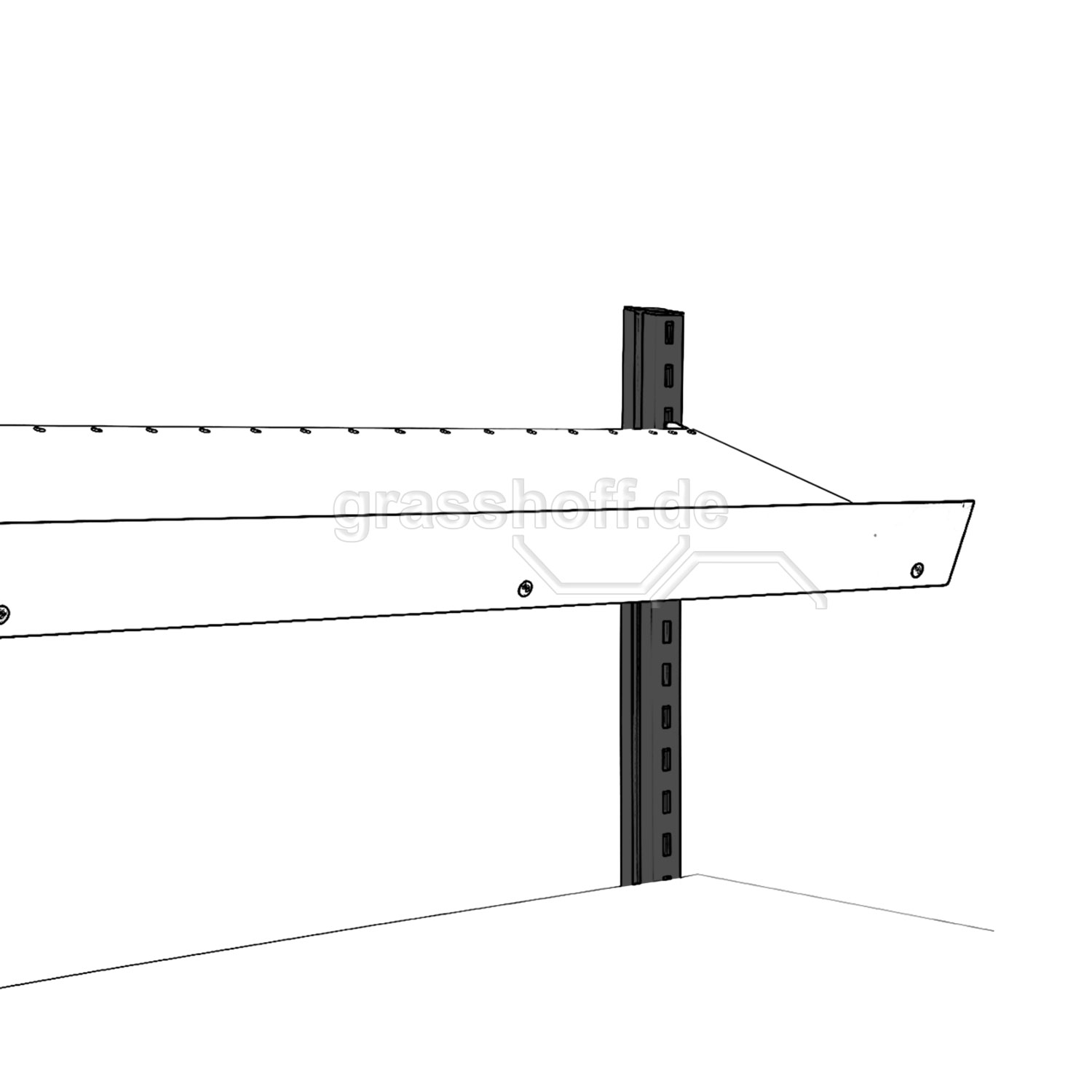 Rocholz Packtisch System Flex Anbauprofil kurz gerade