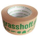 Individuell bedrucktes Papierklebeband, Handrolle braun