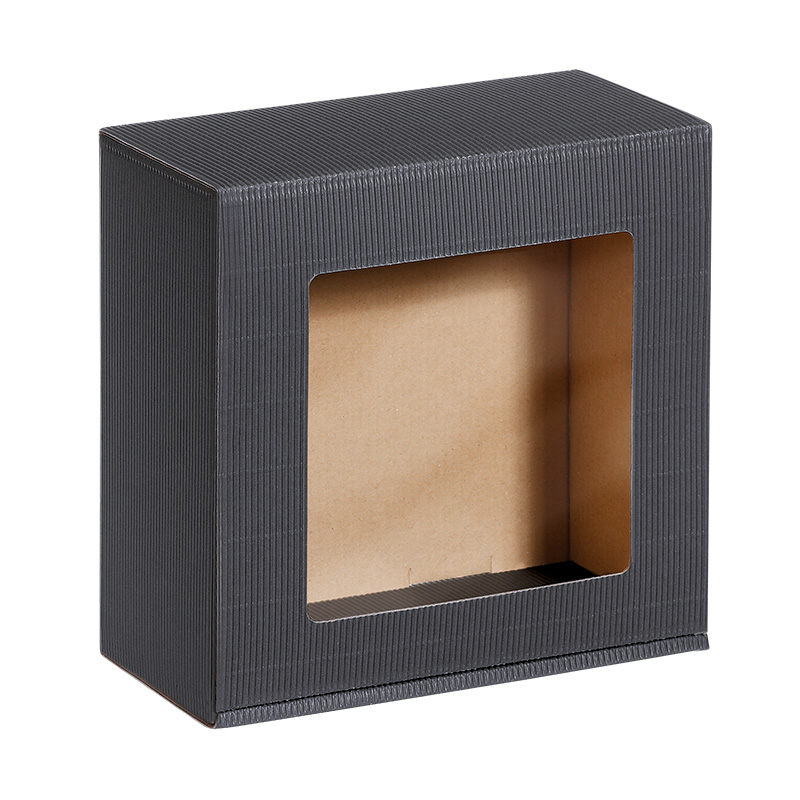 Geschenkbox offene Welle anthrazit