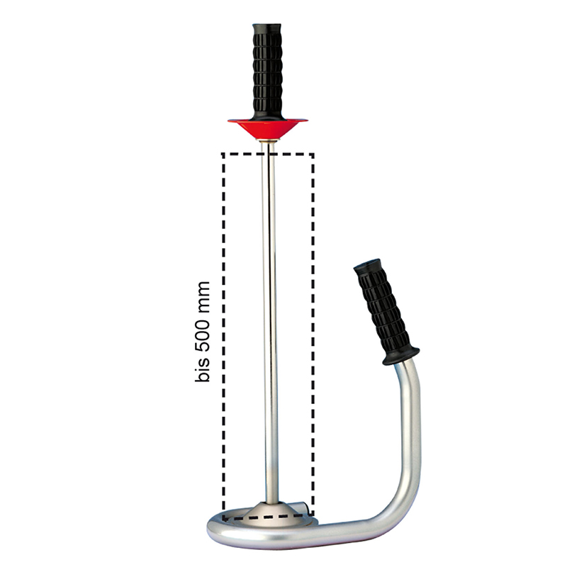 Stretchfolienabroller verchromt mit Rollenmaßen