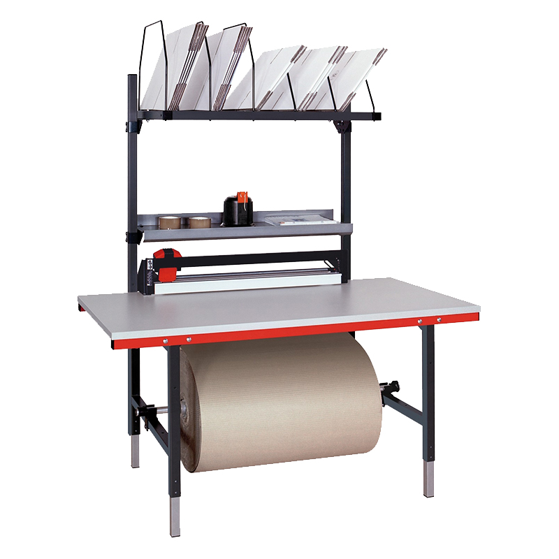 Rocholz Packtischsystem 1600 Komplettstation mit Rollenhalter und Abschneidvorrichtung