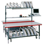 System 2000, Packtisch, Hüdig Rocholz, Arbeitstisch höhenverstellbar, Arbeitsplatzsystem, ergonomisch