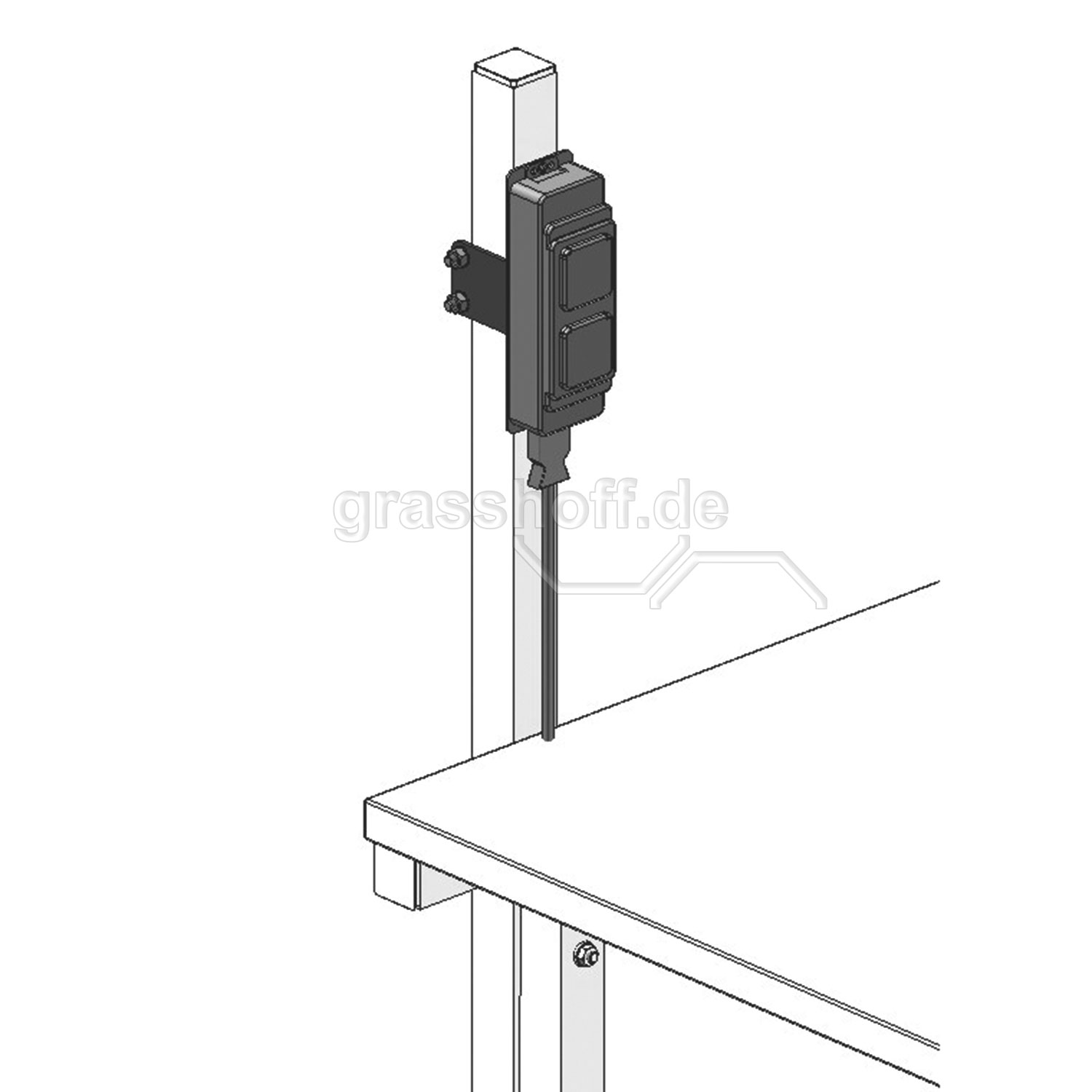 Rocholz Packtisch System 5000 Steckdose_352325