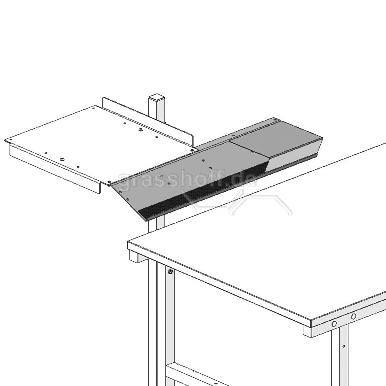 Rocholz Packtisch System 2000 Tastatur- und Mausablage_352136