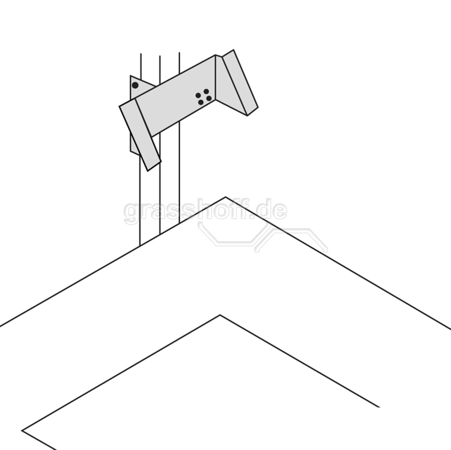 Rocholz Packtisch System 2000 Halterung für Waagenanzeigegerät_352148