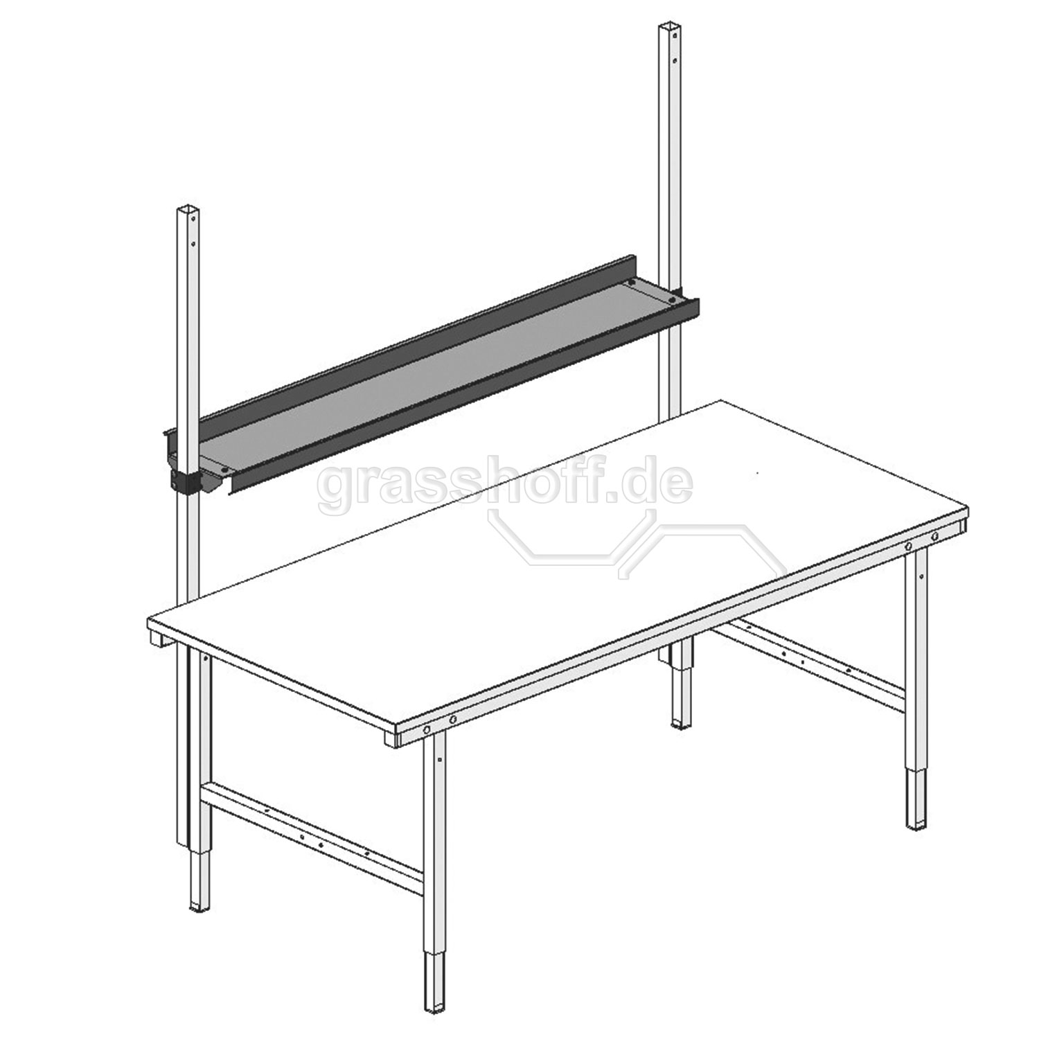 Rocholz Packtisch 2000 Formularablage aus Stahlblech_352150