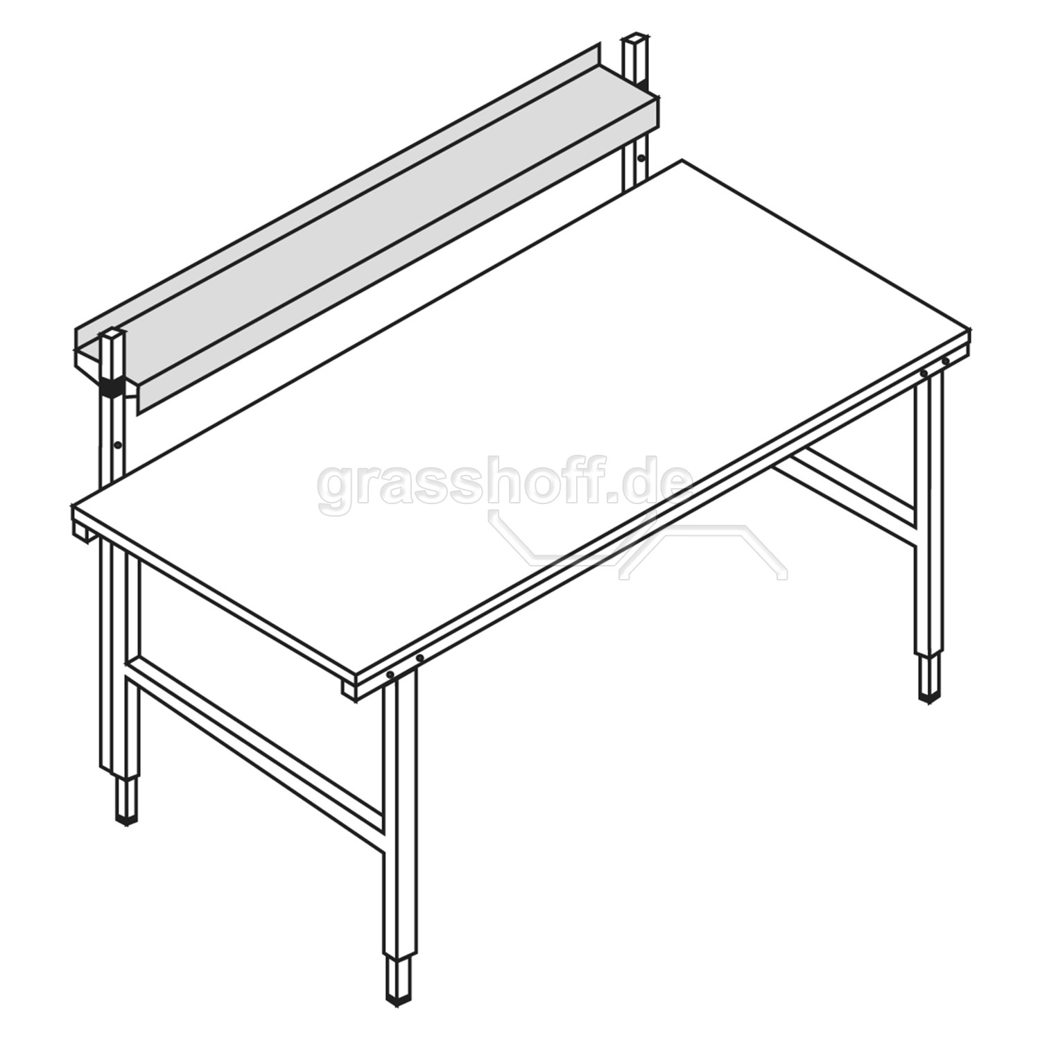 Rocholz Packtisch System 2000 Ablagebord inklusive Trägerrohr_352470