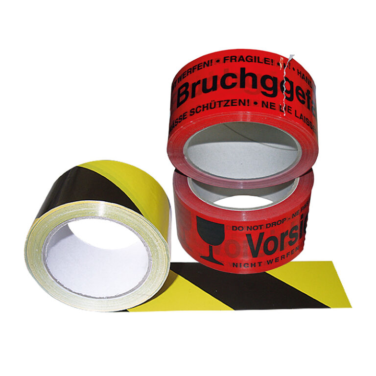 Warnklebeband, Klebeband, Warnhinweise, Sicherheit, Versand