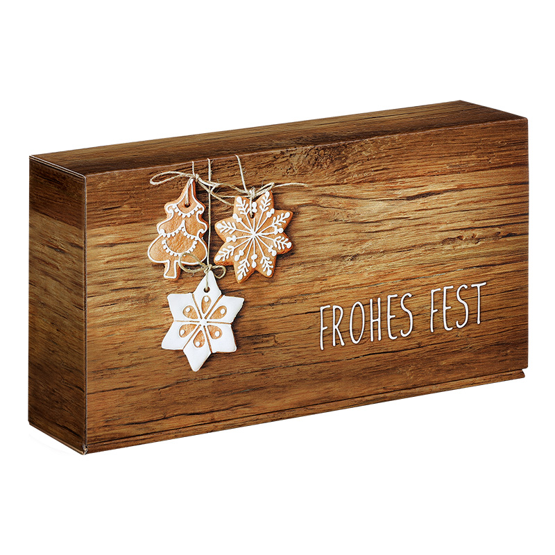 Wein- und Geschenkverpackung Frohes Fest 2er